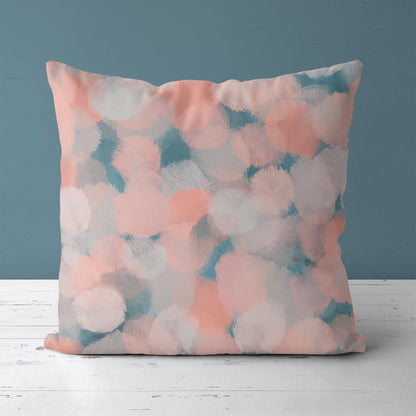 Spring Flurry Sage Mint Blue Pink Throw Pillow