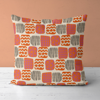 Modern Rustic Pattern Throw Pillow