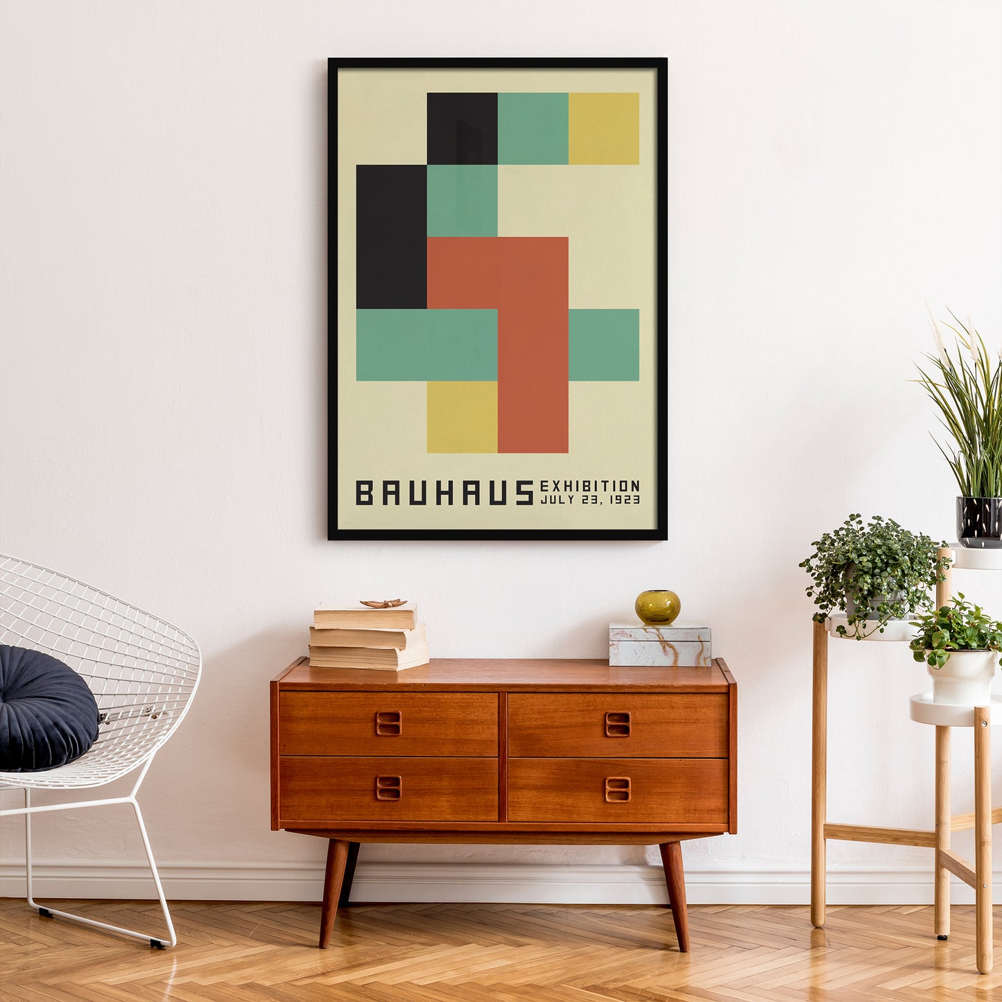 Geometric Bauhaus Exhibition Poster