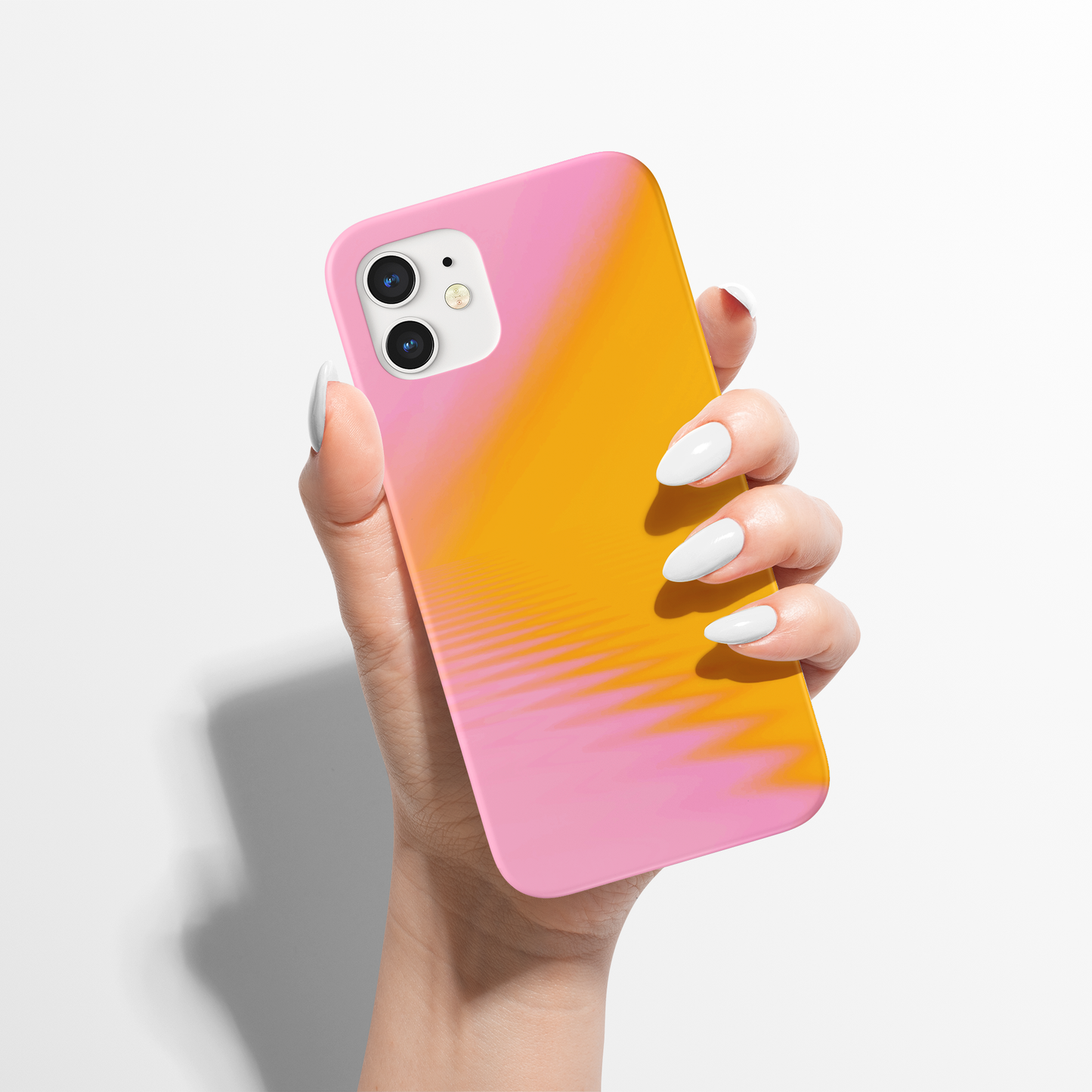 Pink and Yellow Modern Abstract iPhone Case