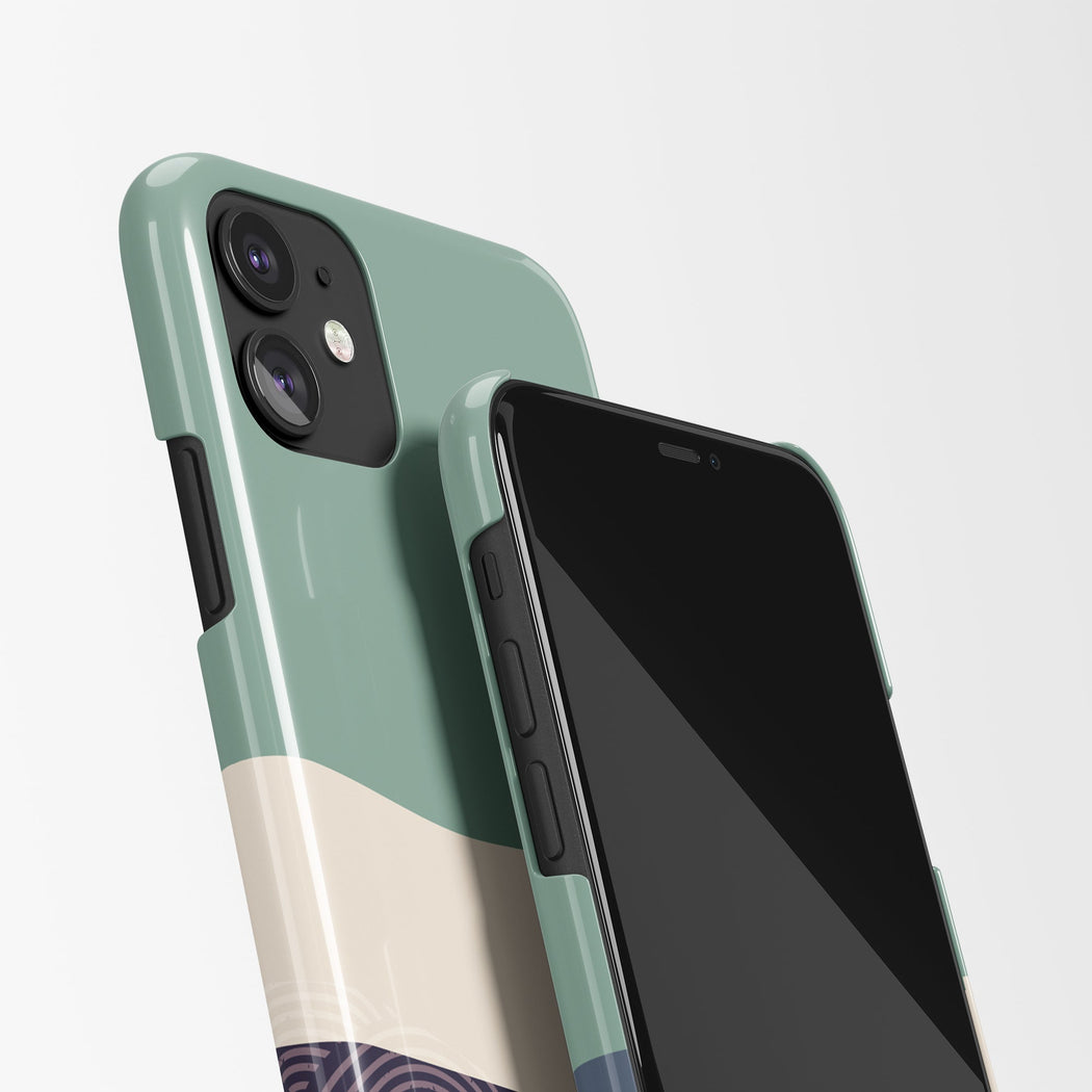 Mint Mountains iPhone Case