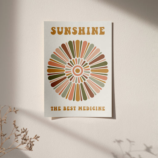 Sunshine - the best medicine, Boho Poster