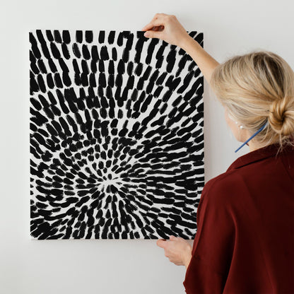 Black Abstract Artistic Canvas Print