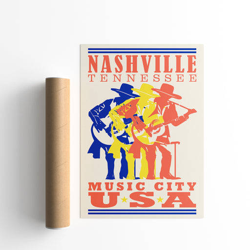 Nashville Tennesse Music City Poster