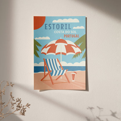 Estoril Portugal Beach Poster