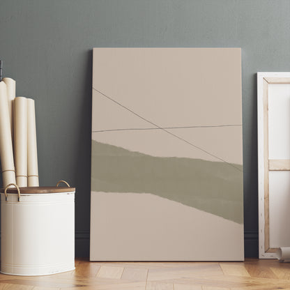 Rustic Lines Minimalist Canvas Print