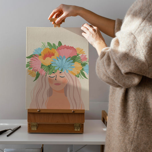 Frida Inspired Woman Canvas Print