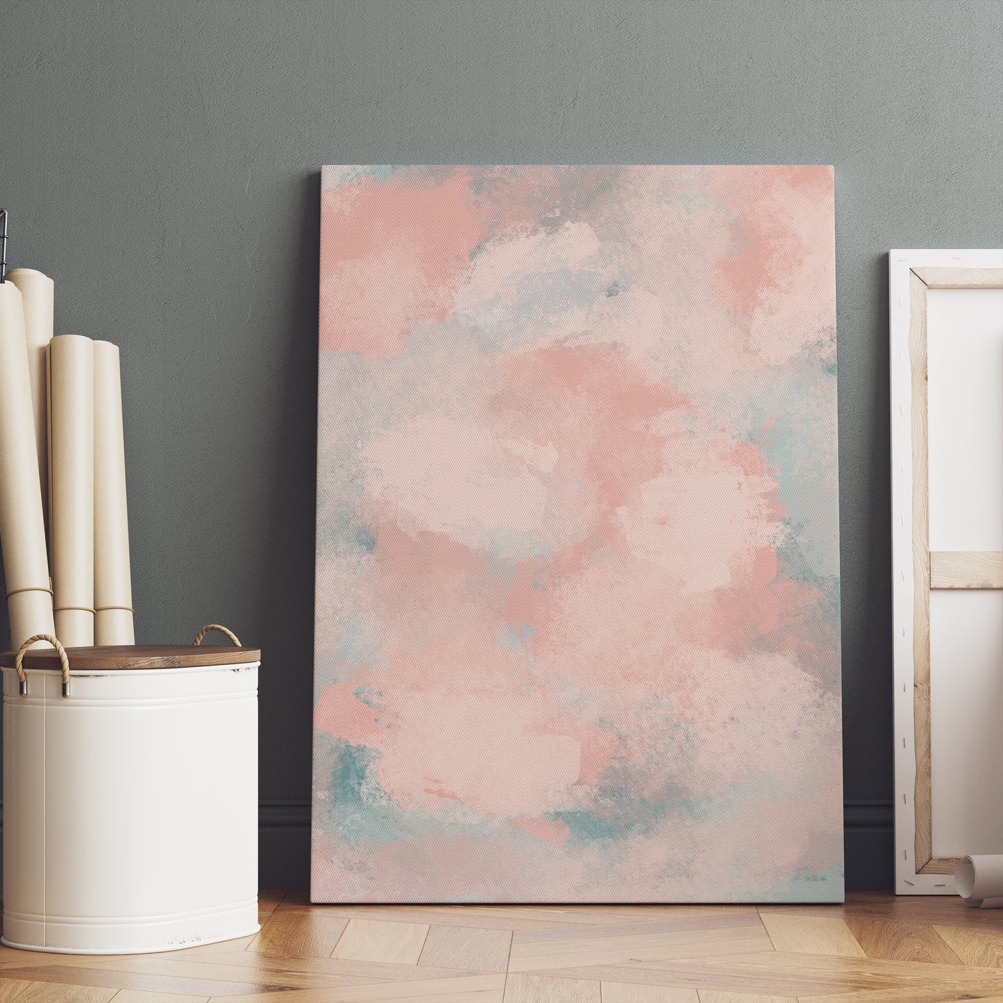 Painted Abstract Pastel Canvas Print