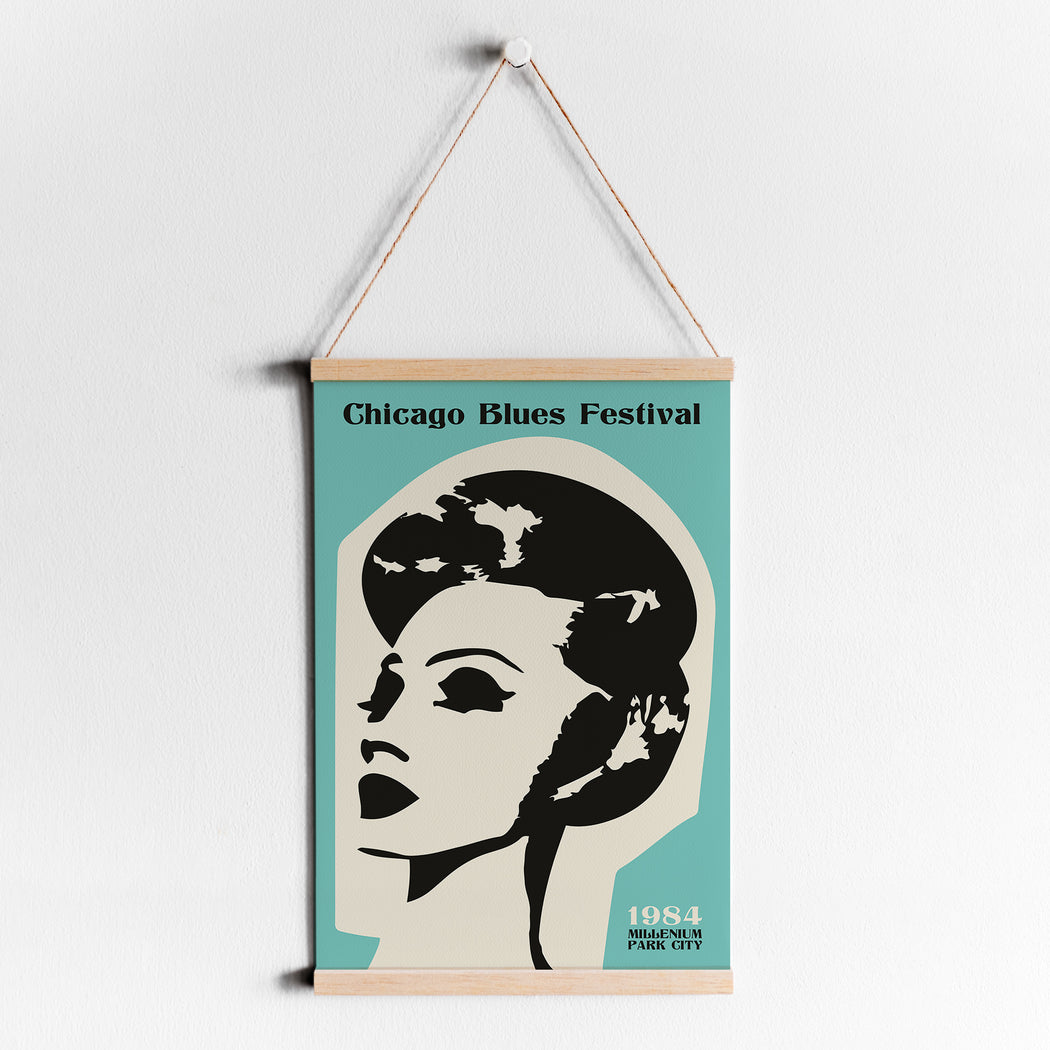 Chicago Blues Festival Music Poster