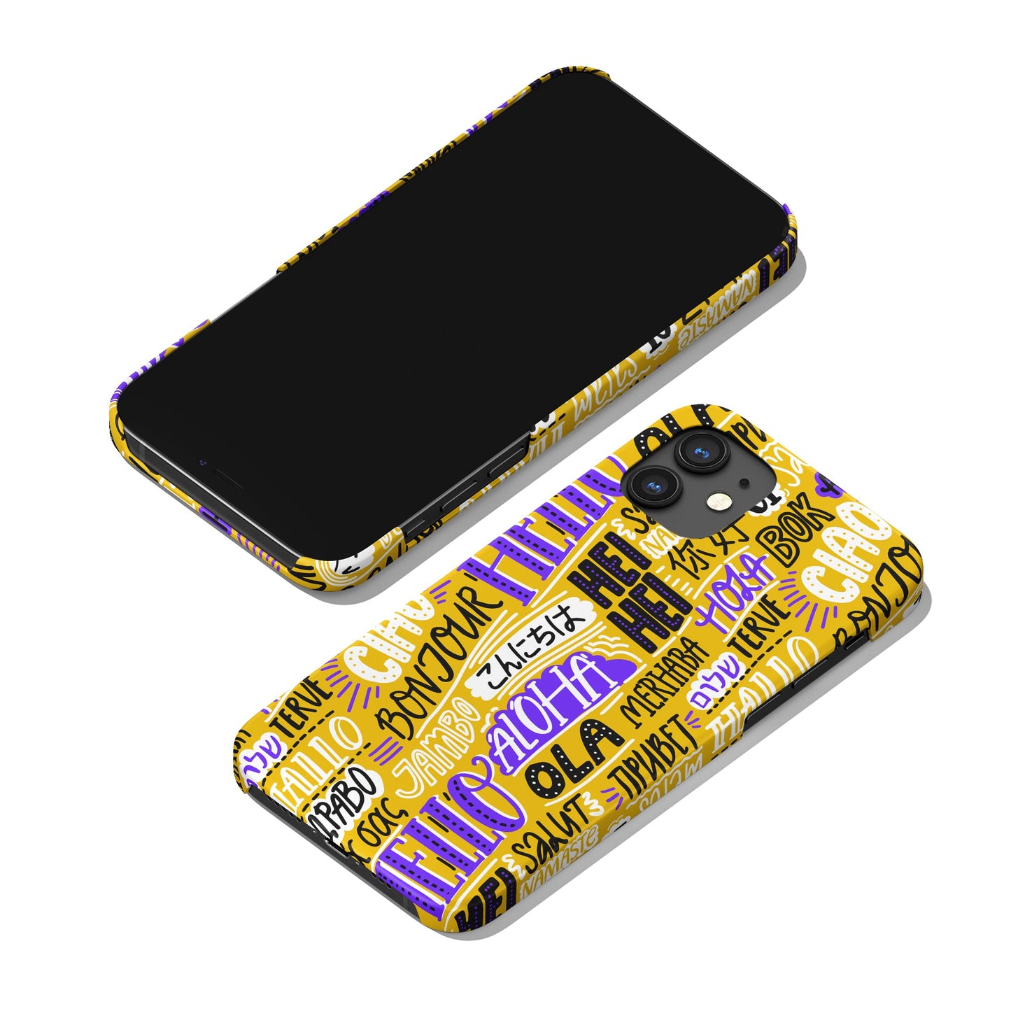 Bonjour Aloha Salut Hola iPhone Case