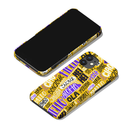 Bonjour Aloha Salut Hola iPhone Case