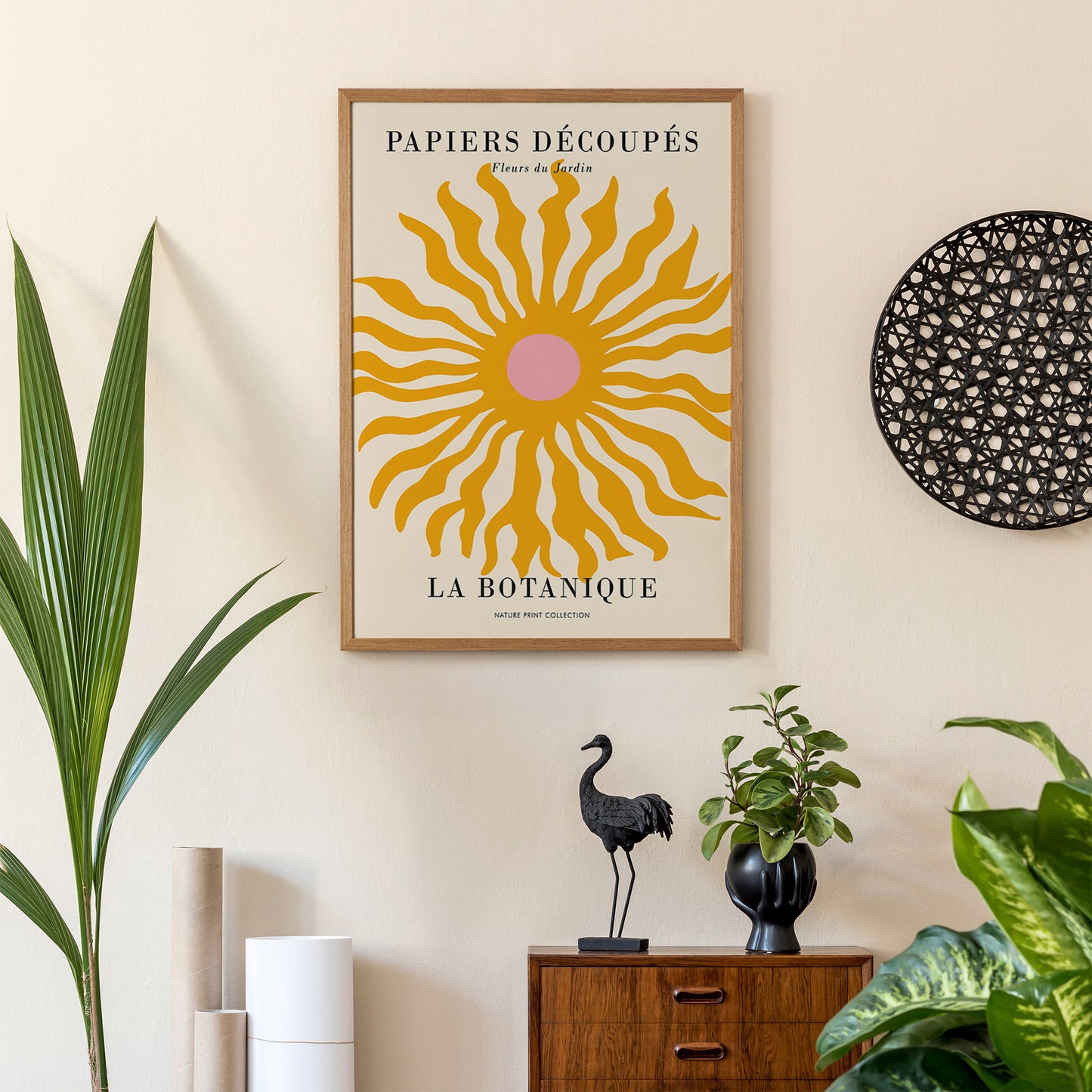 Papiers Decoupes Yellow Sun Poster