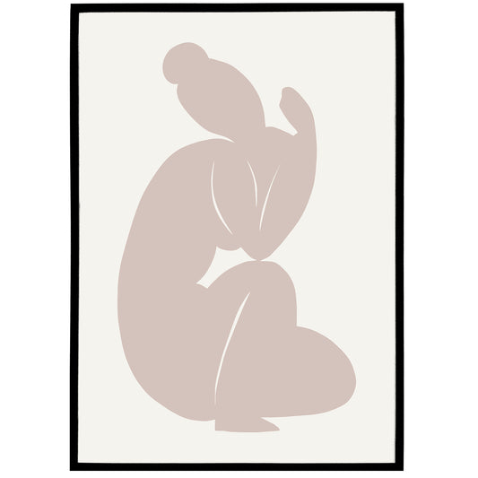 Paper Woman Beige Poster