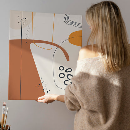 Abstract Art Danish Modern Canvas Print