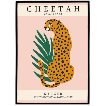 Cheetah Illustration Print