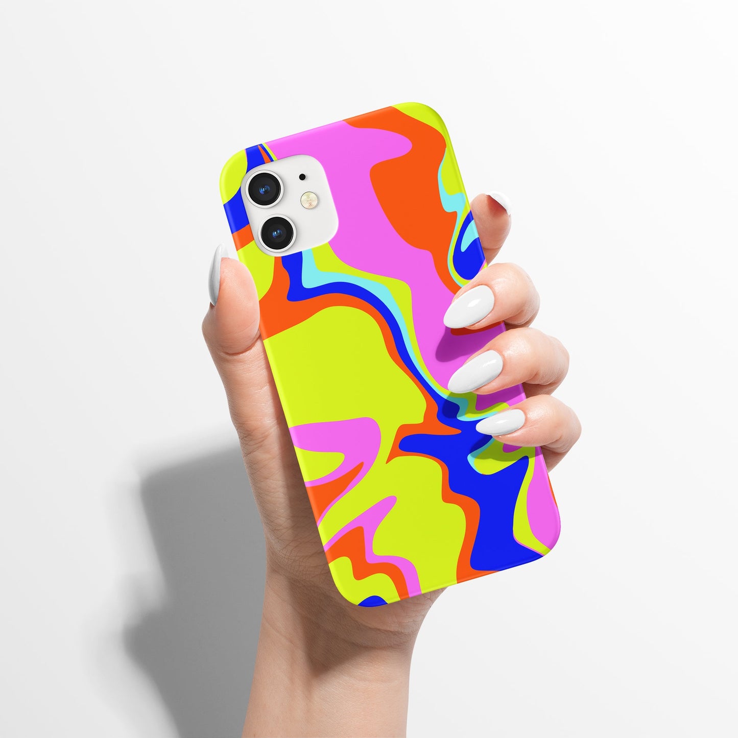 Neon Liquid Swirl iPhone Case