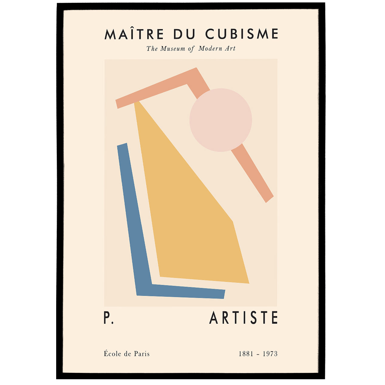 Pastel Cubism Art Print