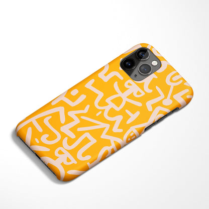 Handdrawn Yellow iPhone Case