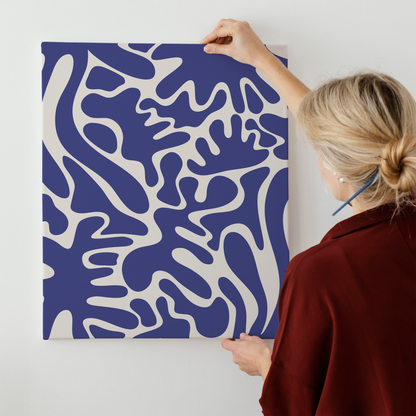 Blue Cutouts Canvas Print