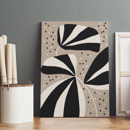 Black&White Abstract Flower Painting