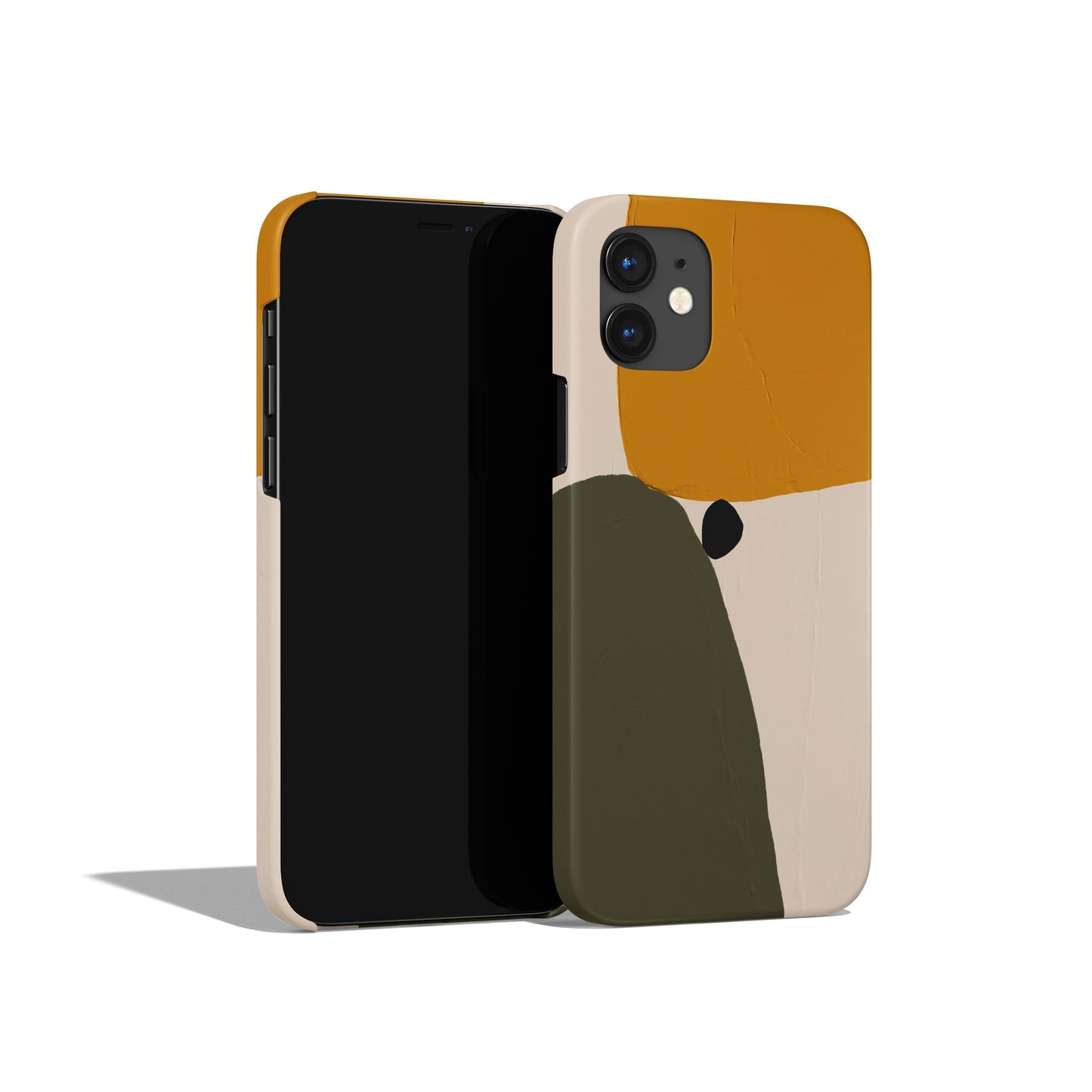 Minimalist Green Yellow Stones iPhone Case