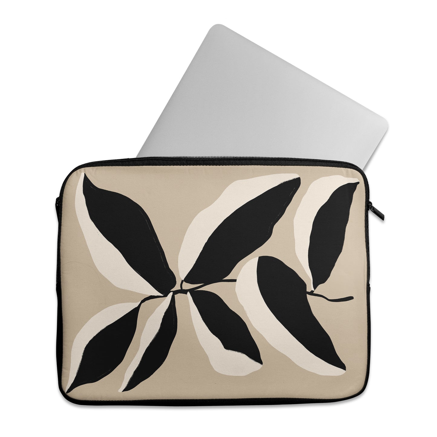 Black&White Floral Art - Laptop Sleeve