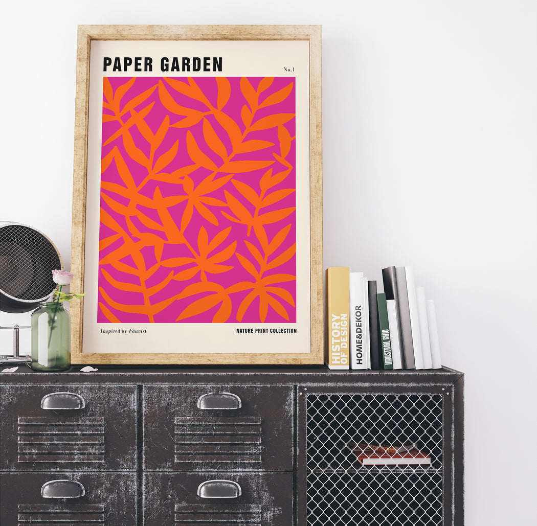 Viva Magenta Paper Garden Print