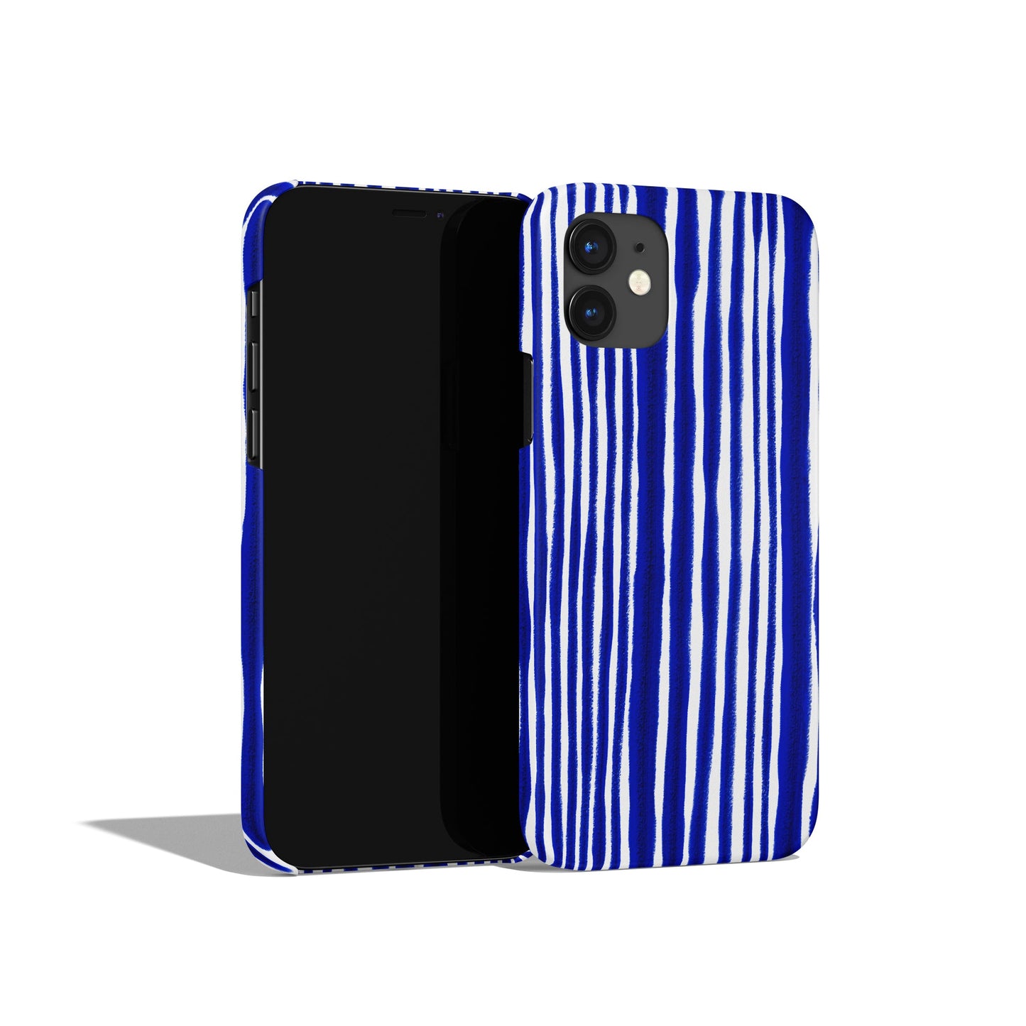 Blue Greek Striped Pattern iPhone Case