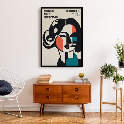 Bauhaus Woman Retro Poster