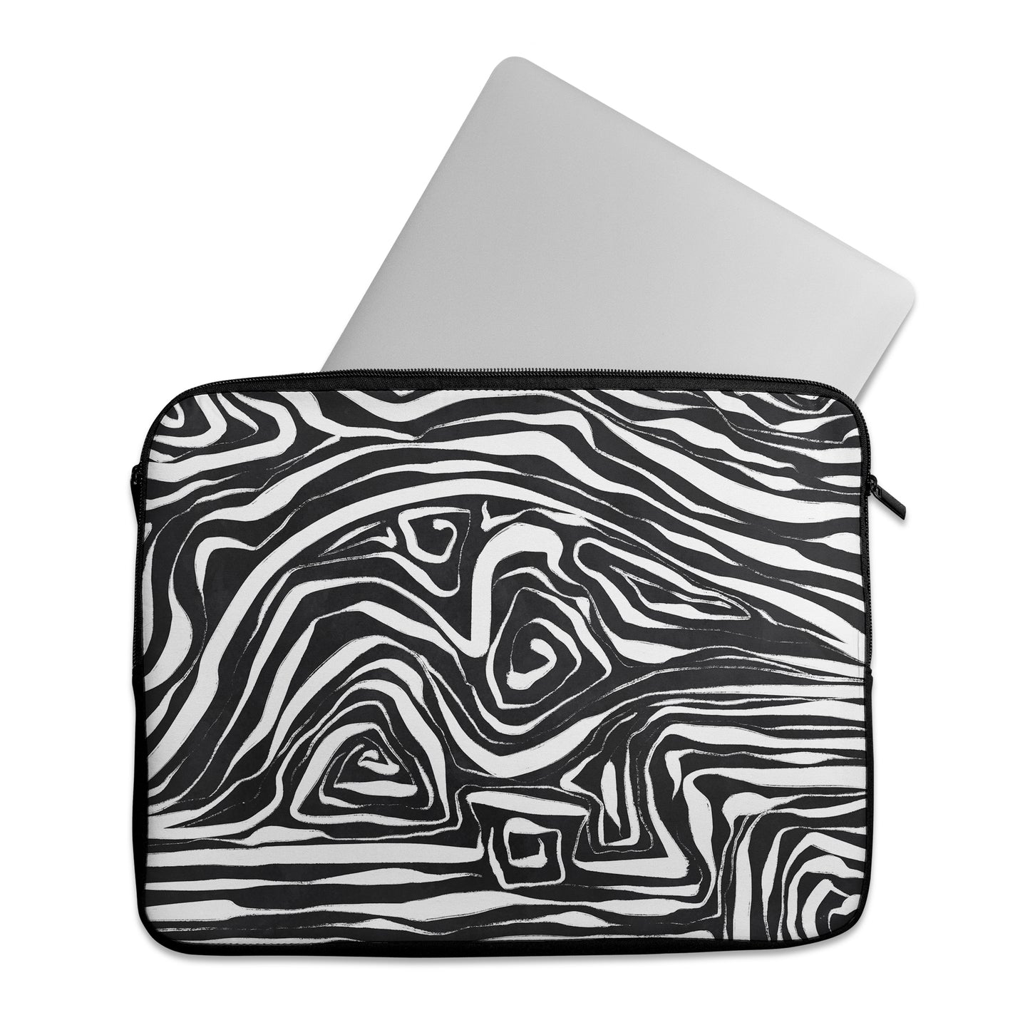 Black and White Swirl - Laptop Sleeve