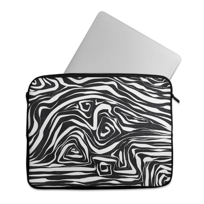 Black and White Swirl - Laptop Sleeve