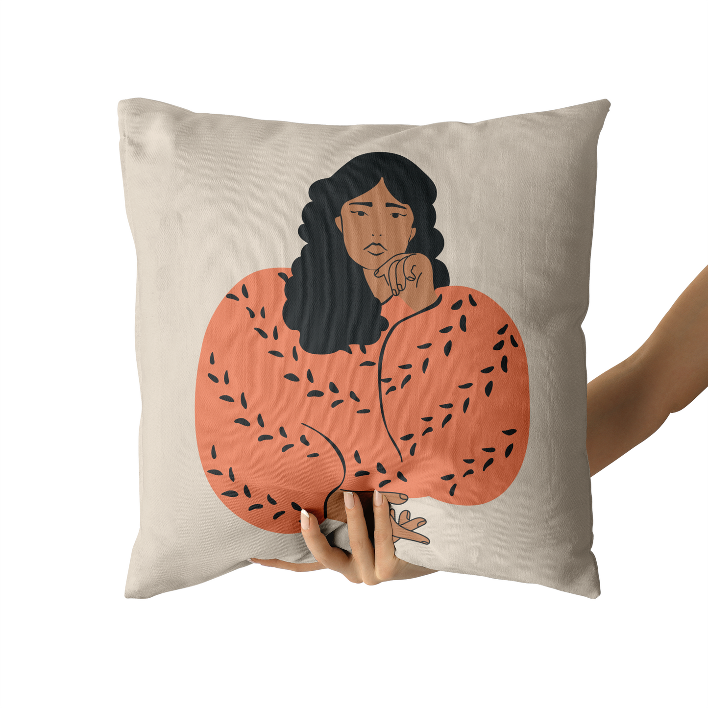 Peach Perfect Cute Girl Throw Pillow