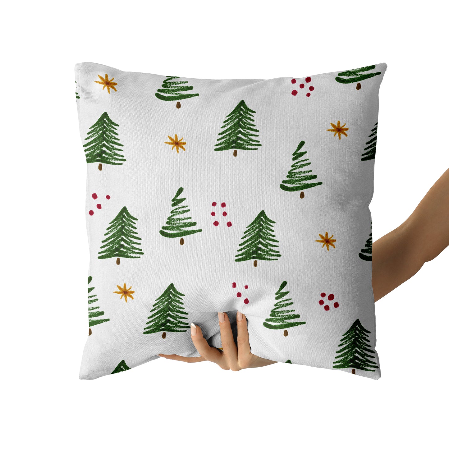 White Christmas Accent Throw Pillow