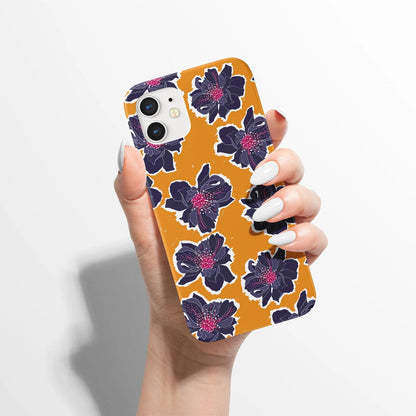 Yellow Retro Floral iPhone Case