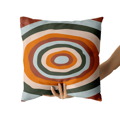 Etno Boho Gypsy Swirl Throw Pillow