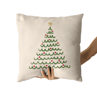 Cute Christmas Tree Throw Pillow