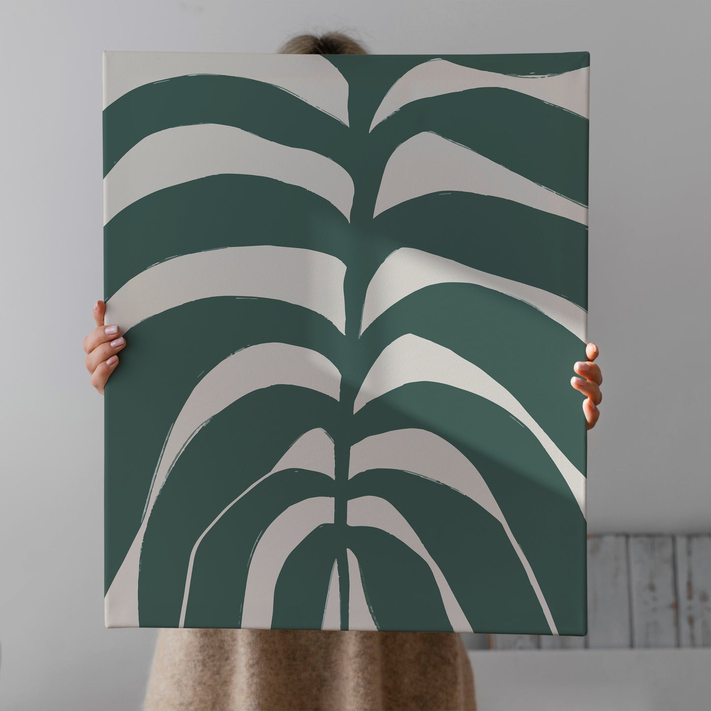 Green Leaf Botanical Canvas Print