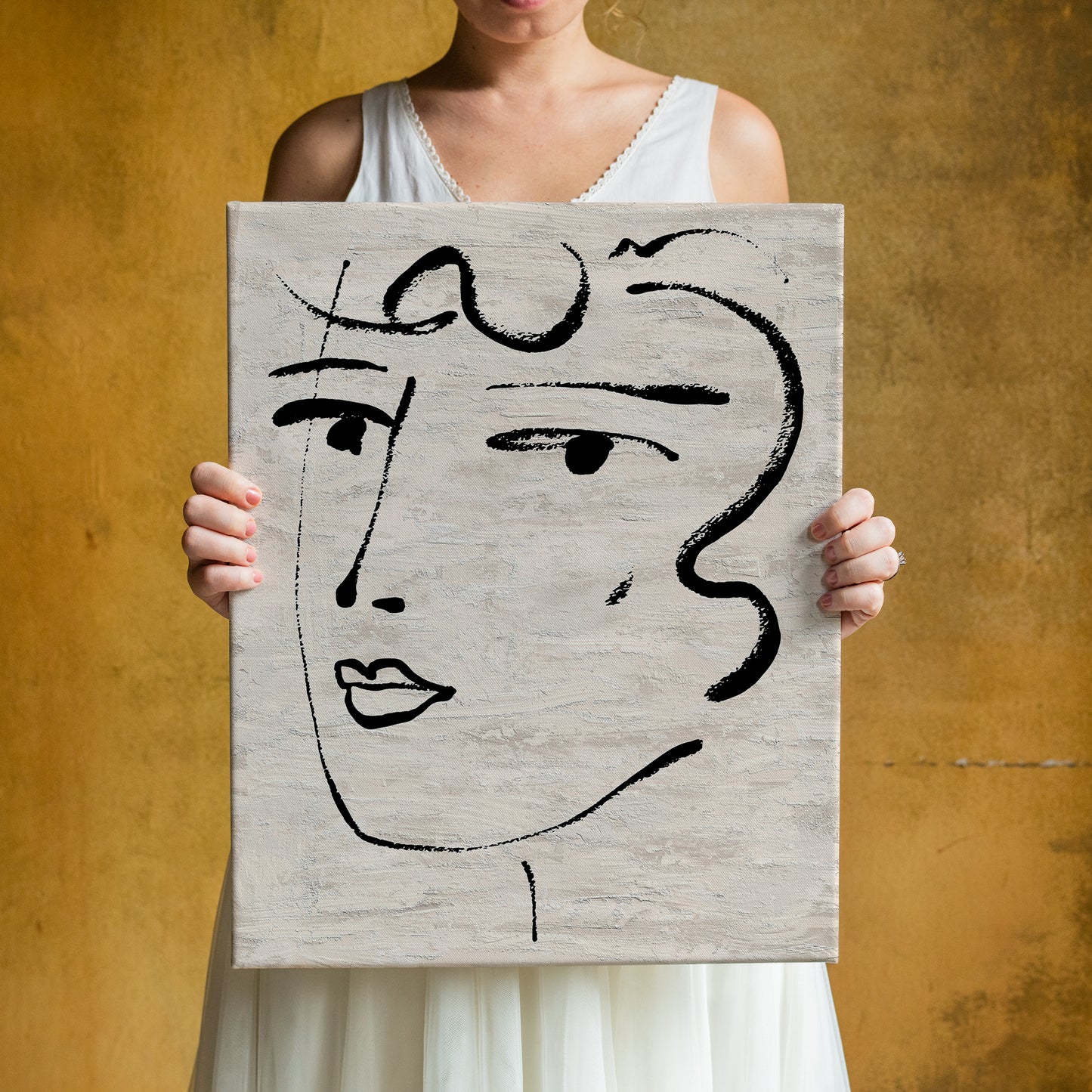 Woman Face Canvas Print