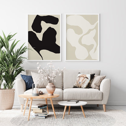 Set of 2 Abstract Shapes Prints