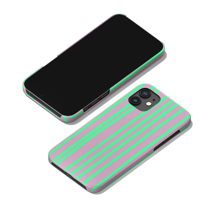 Retro Striped Violet Pattern iPhone Case