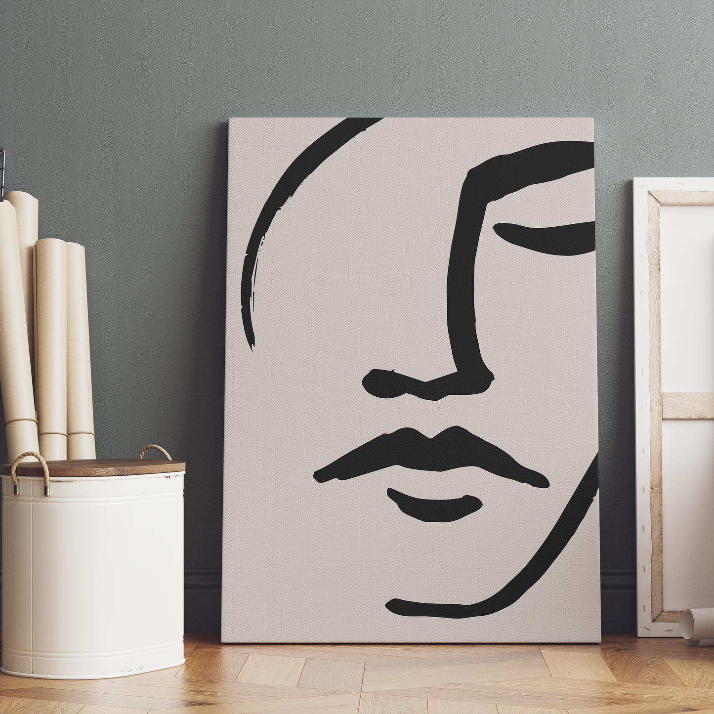 Black Woman Face Canvas Print