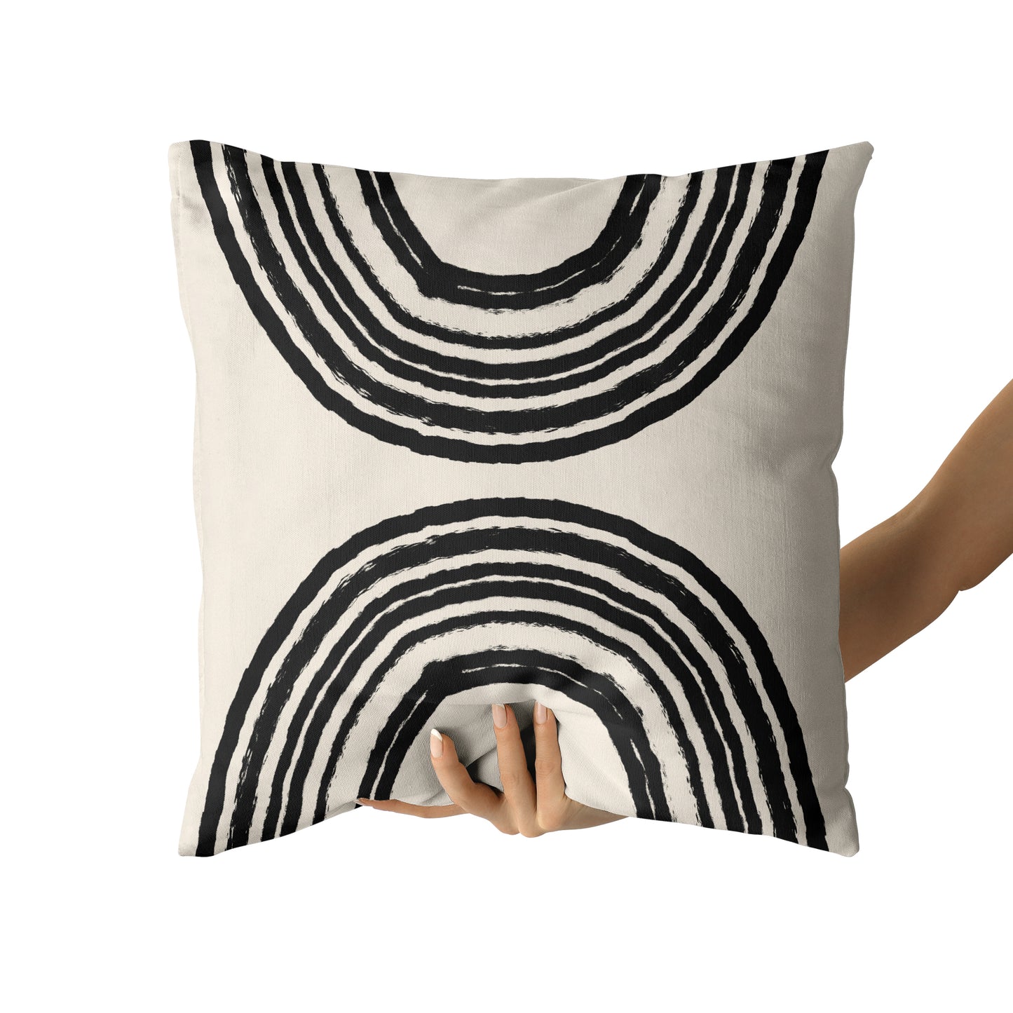 Black Rainbows Modern Aesthetic Throw Pillow