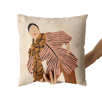 Fashion Vogue Inspired Woman Throw Pillow