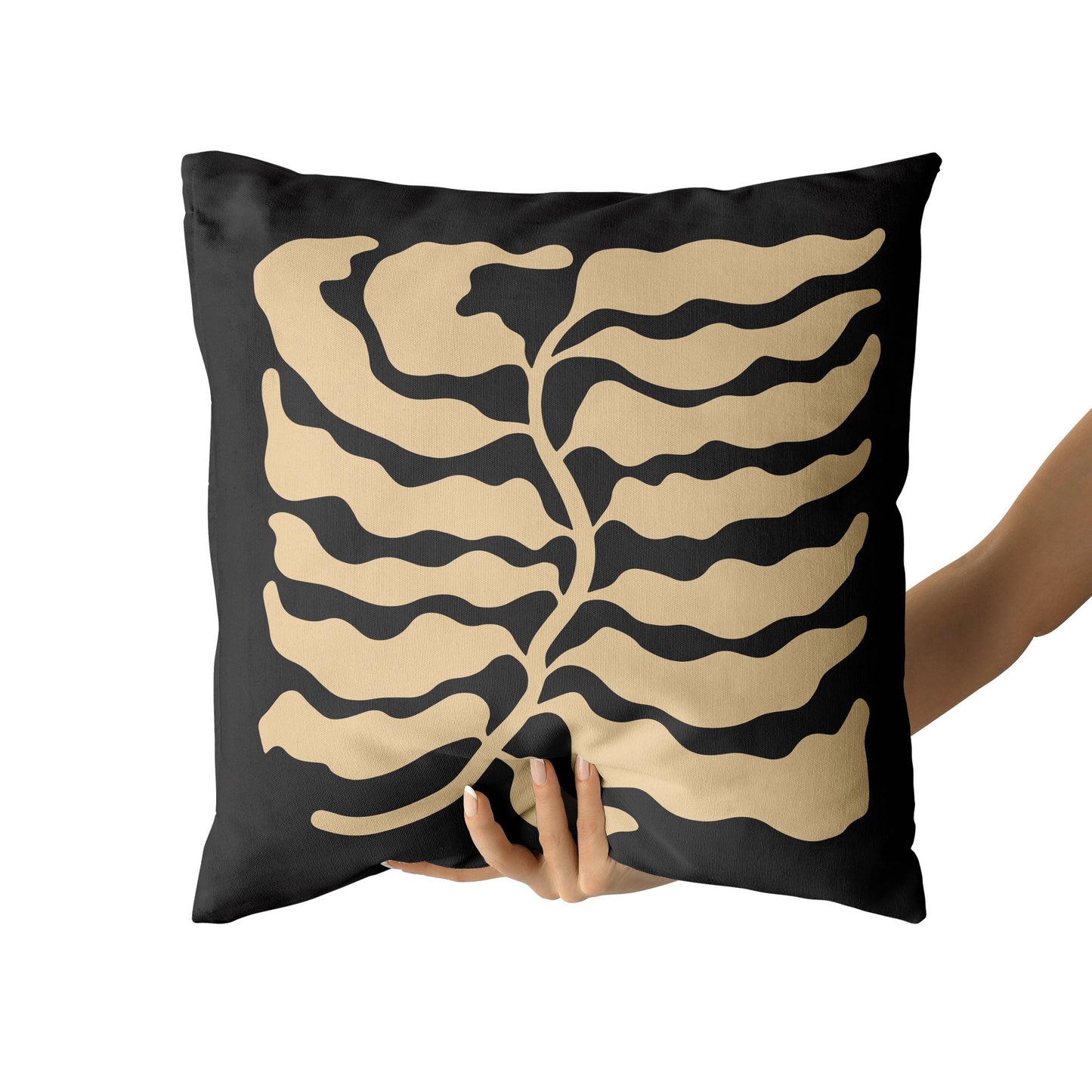 Pillow with Retro Leaf