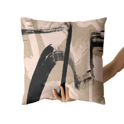 Painted Brushes Abstract Art Throw Pillow