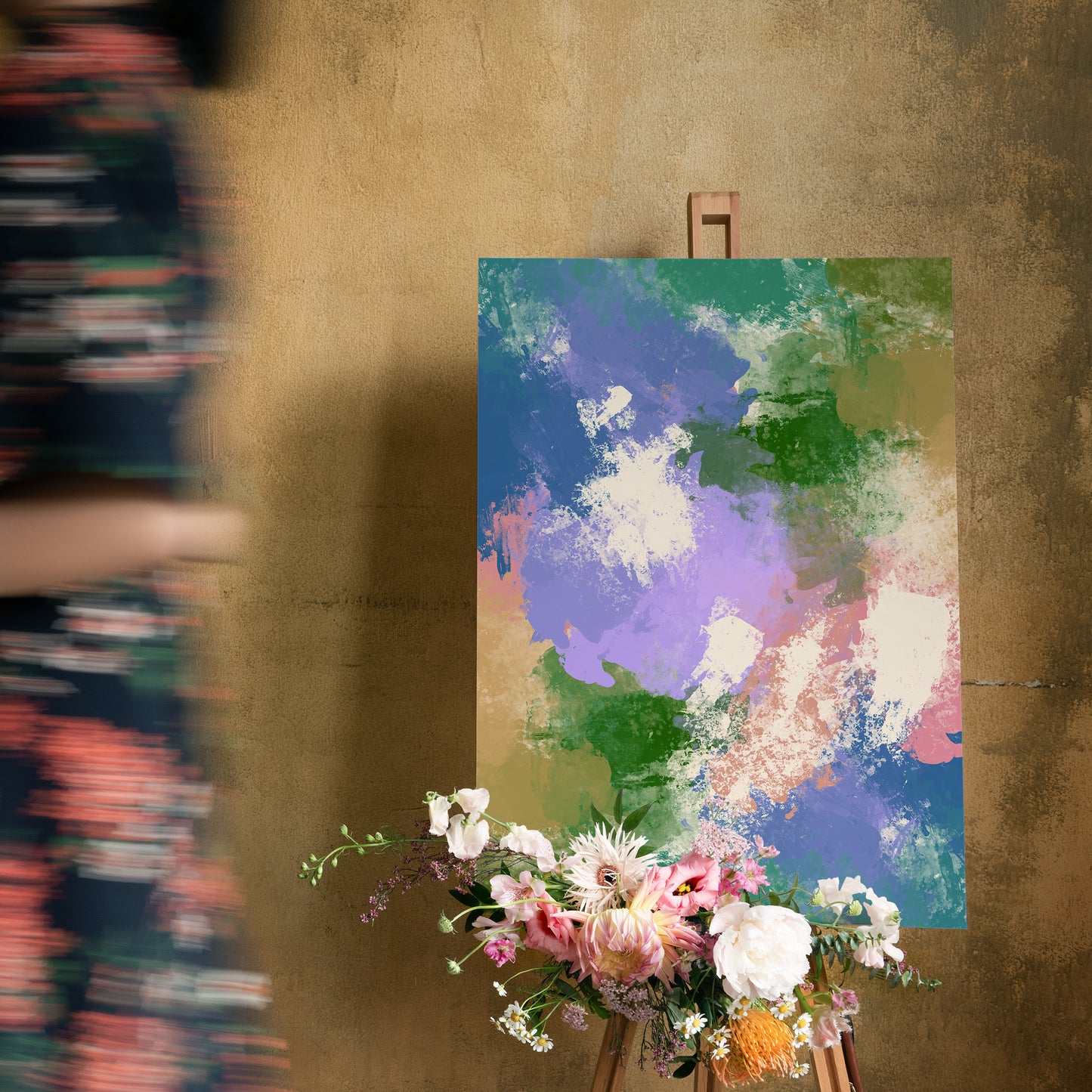 Painted Abstract Colorful Canvas Print