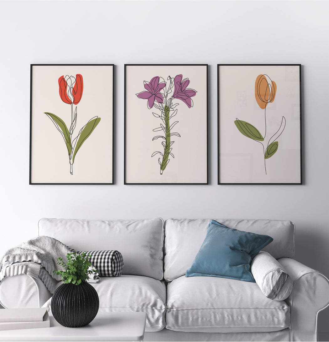 Set of 3 Scandi Floral Prints — HypeSheriff Europe