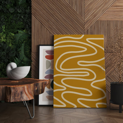 Mustard Mid Century Modern Canvas Print