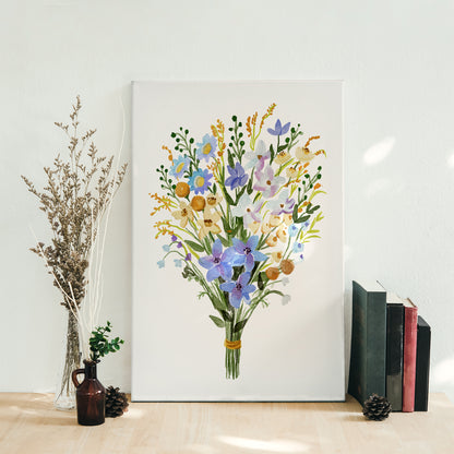 Farmhouse Flower Bouquet Canvas Print