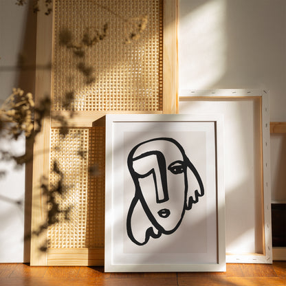 Picasso Line Art Face No.1 Poster